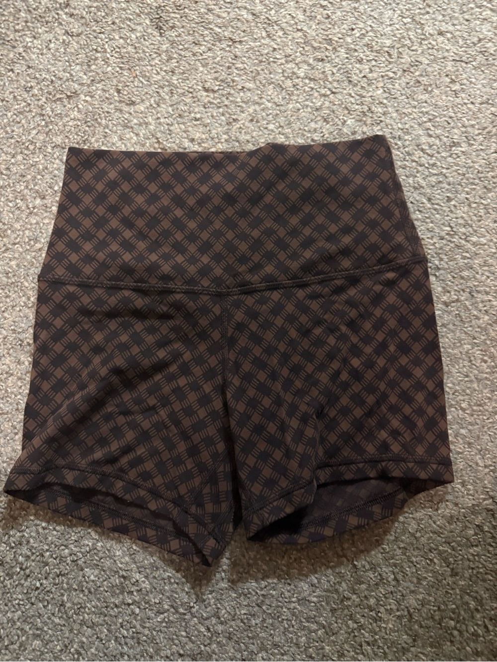 Lululemon 4” Align Shorts Brown Patterned Active Shorts